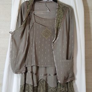 Satin and Lace Designer Hand Made Vintage 3-piece